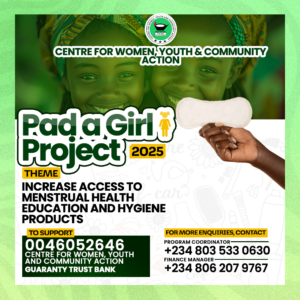 NACWYCA Celebrates Menstrual Hygiene Day through the Pad a Girl Project
